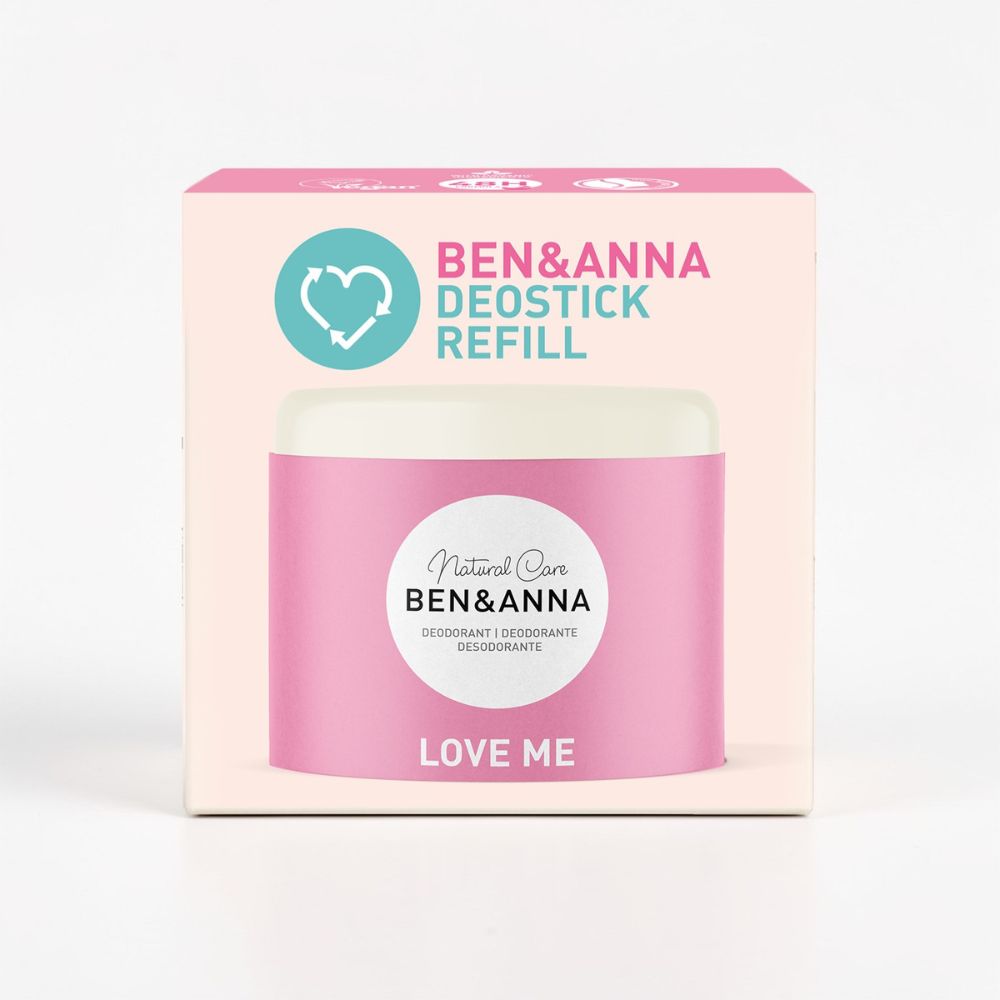 Deostick Refill „Love Me“ von BEN&ANNA, cremige Textur, für langanhaltenden frischen Duft in der Anwendung sichtbar.