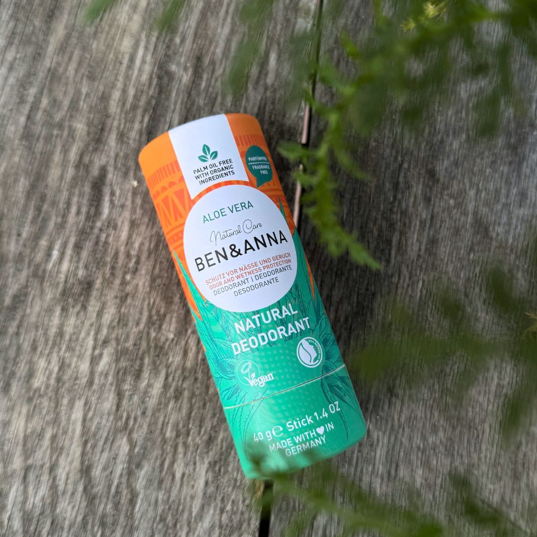 Ben&Anna DEO Papertube mit Aloe Vera, umweltfreundliches Deodorant in nachhaltiger Papierhülse, natürliche Pflege gegen Geruch