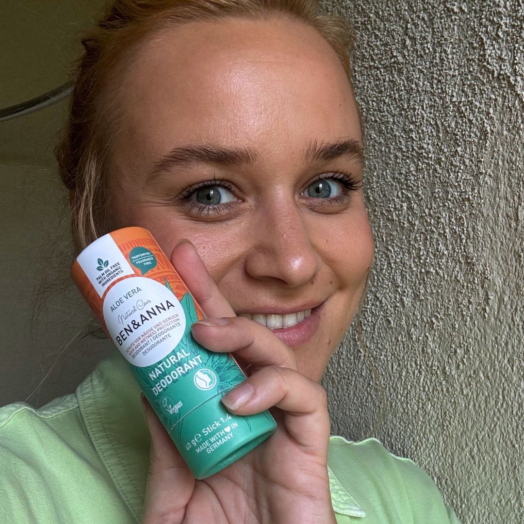 Ben&Anna Deo Papertube mit Aloe Vera, natürliche Deocreme in umweltfreundlicher Verpackung, pflegt die Haut.