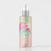 Vanil Hair & Body Mist von Good on you, sprayflasche mit Vanilleduft für Haare und Körper, transparente Flasche mit weißem Deckel