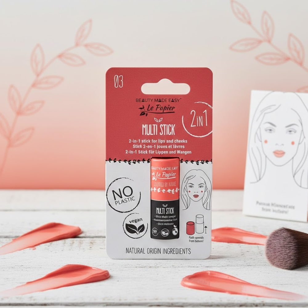 Beauty Made Easy Multi-Stick 2-in-1 für Lippen und Wangen in der Farbnummer 03, cremiger Stick für natürliche Farben.