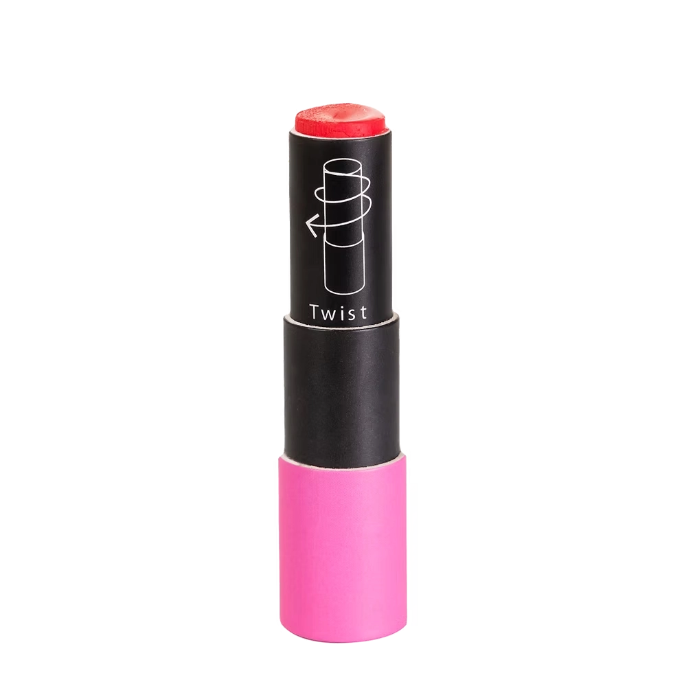 Schöner BeautyMadeEasy BLOOM 05 GLOSSY Lippenstift in Papertube, glänzende Textur, elegante Verpackung, Nahaufnahme
