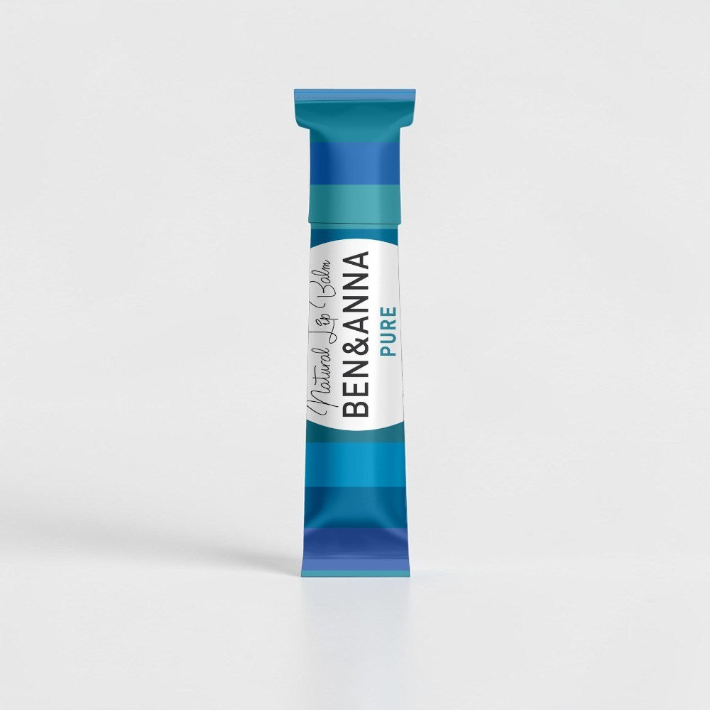 Natürliches Lippenbalsam von BEN&ANNA, reiner Lipbalm in einer transparenten Verpackung, ideal für gepflegte Lippen.