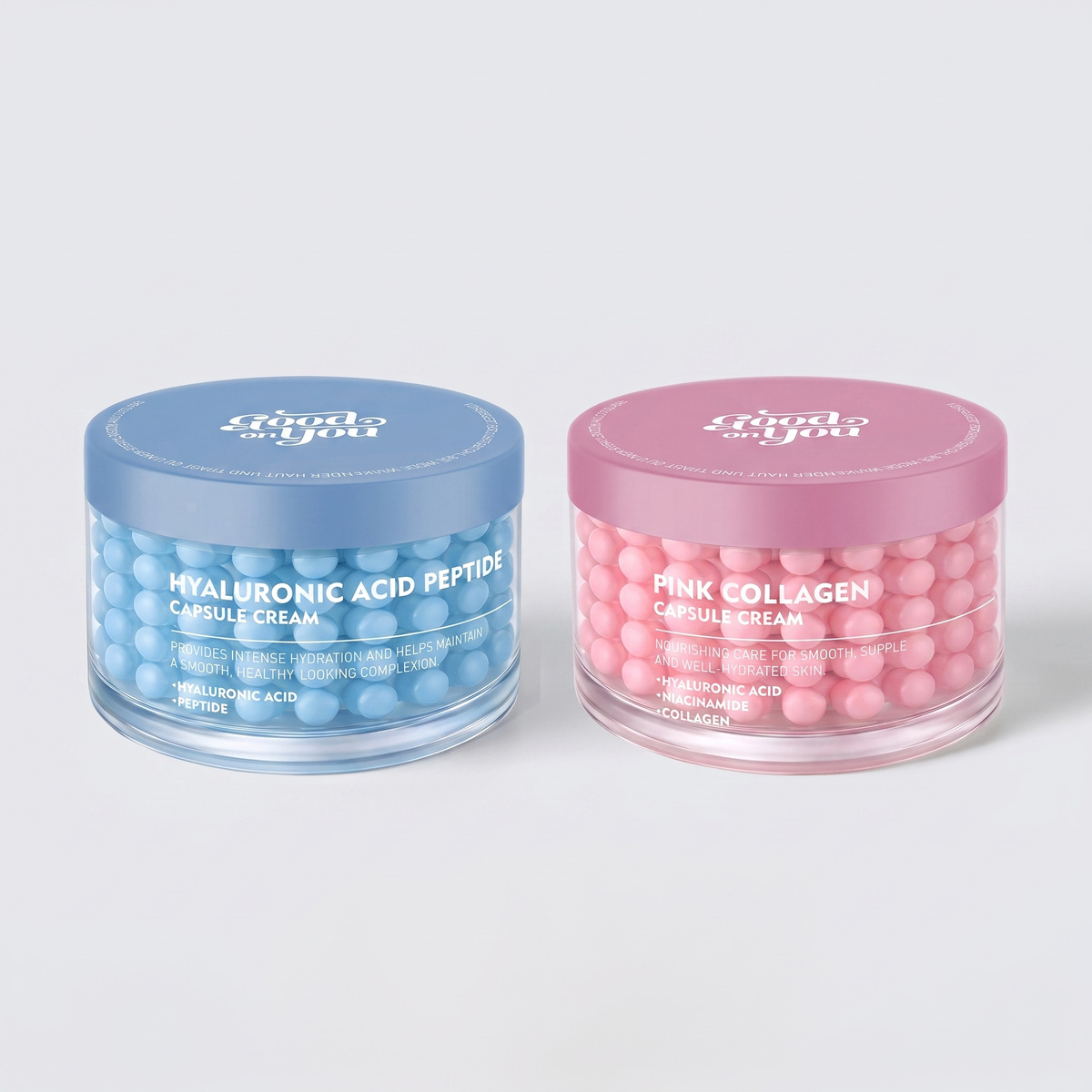 Good on You Skin Duo Hyaluron & Pink Collagen Gesichtscreme, 2 x 140 g