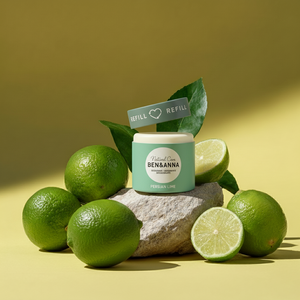 Deostick Refill "Persian Lime" von BEN&ANNA, frischer Duft mit Limettennote, in praktischer Nachfüllpackung.