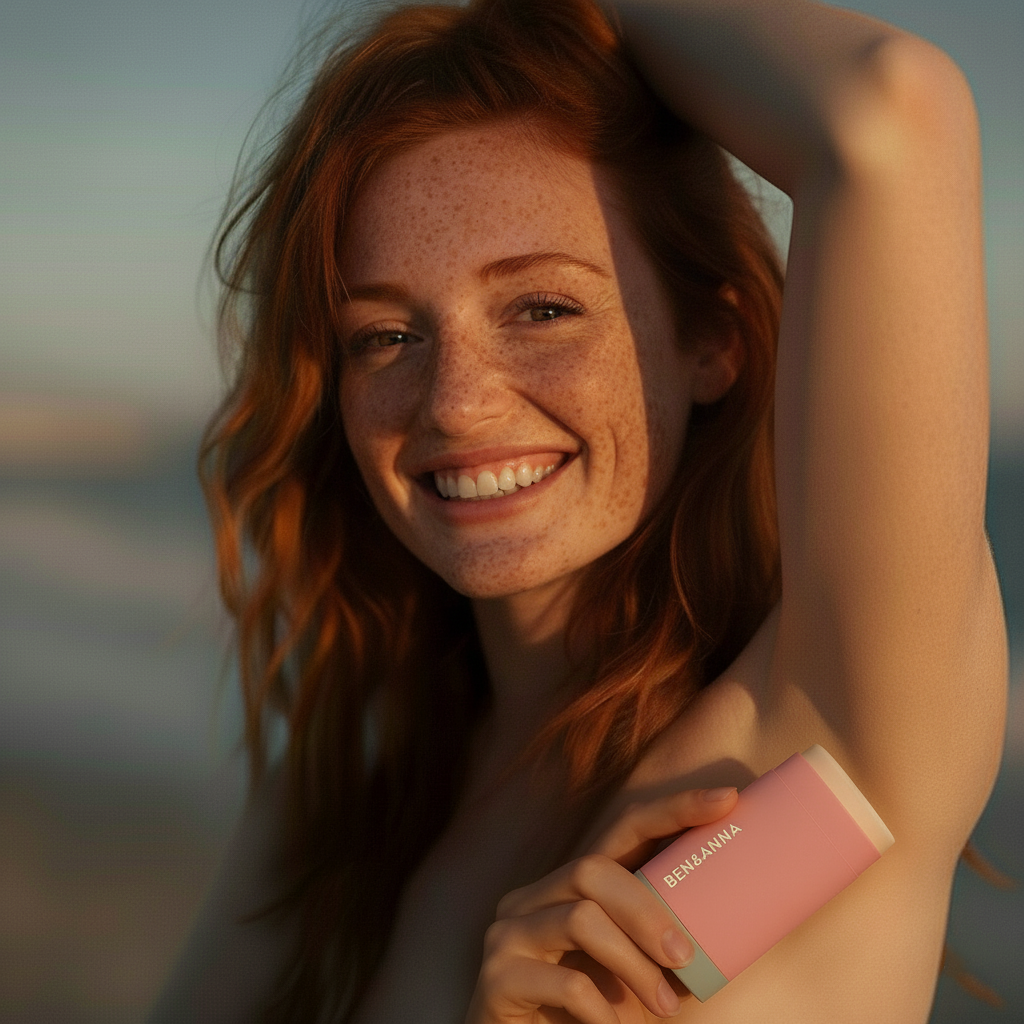 Rosa Deostick Nachfüllpackung "Love Me" von BEN&ANNA, frischer Duft, praktischer Refill für Deodorantstick, handlich und umweltfreundlich