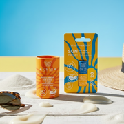 Sonnenschutz-Aktionspaket von BeautyMadeEasy mit verschiedenen Probiergrößen in Papertube-Verpackung, ideal für Sonnenschutz testen