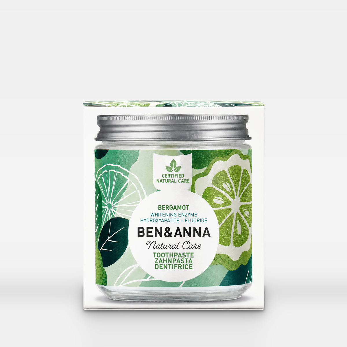 Zahnpasta Bergamot von BEN&ANNA in der Umverpackung