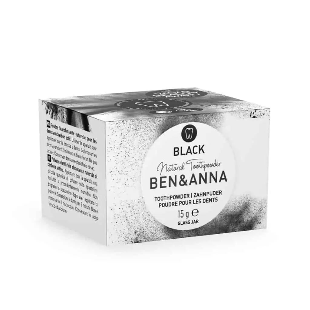 Ben & Anna ZAHNPUDER – BLACK - HYDONIS - Premium Drogerie