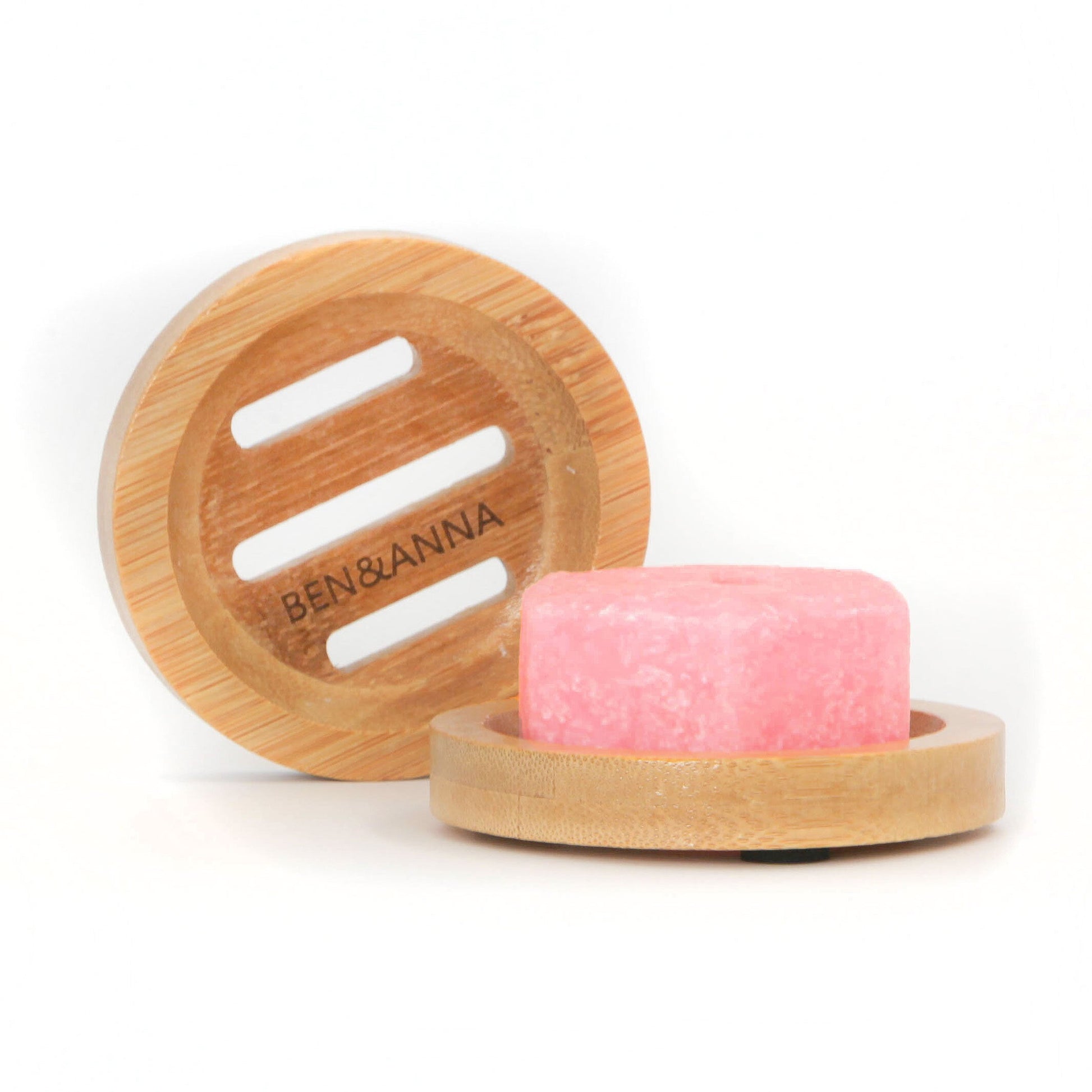 Festes Shampoo-Set von BEN&ANNA mit Love Soap in Bambusschale, natürliches Haarpflegeprodukt, umweltfreundlich und pflegend